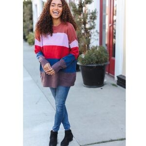 🌟 “The Kimmi" Color Block Sweater